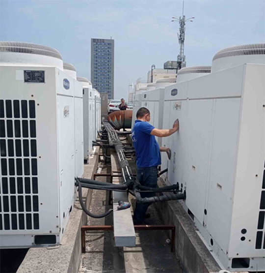 新罗中央空调制热和不制冷系统维修方法